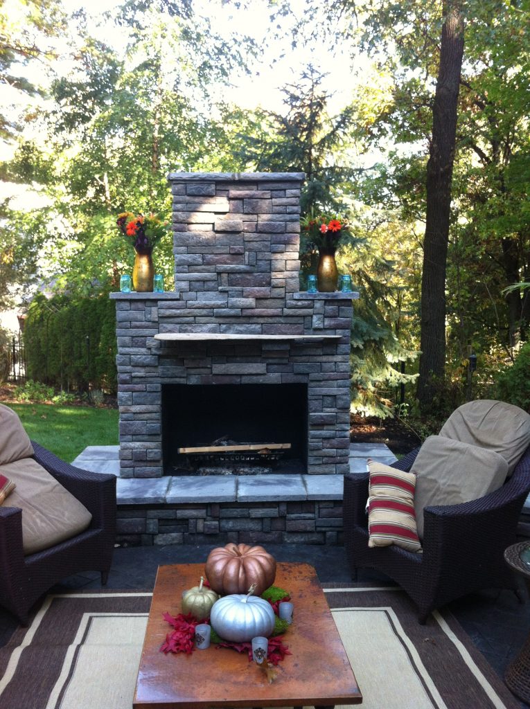 outdoor fireplace patio furniture diy