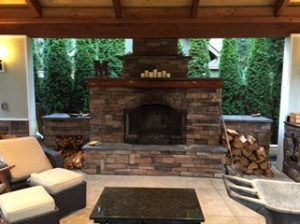 Outdoor fireplace plan