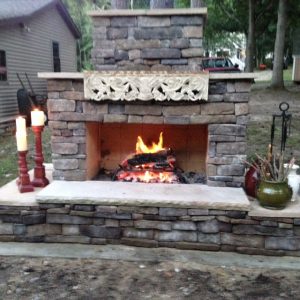 outdoor fireplace wrought iron