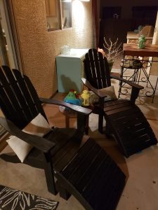 Adirondack chair beautiful backyard