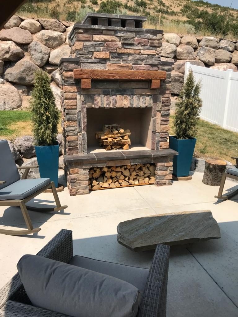 DIY outdoor fireplace wood mantel Your DIY Outdoor Fireplace Headquarters