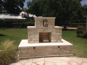 DIY outdoor fireplace