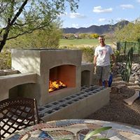 diy outdoor gas fireplace with stucco