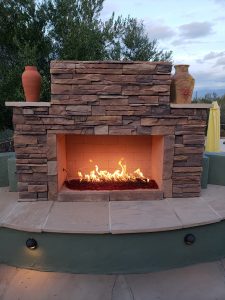 fireplace pizza oven granite flagstone gas fire patio cover pergola heater veneer diy