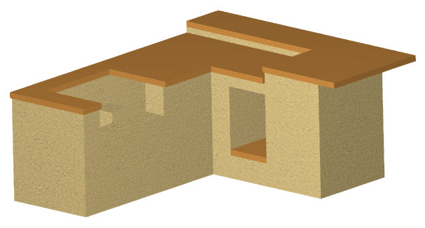 CAD drawing of the DIY outdoor kitchen